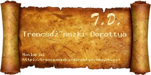 Trencsánszki Dorottya névjegykártya